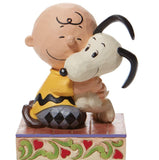 Jim Shore Charlie Brown and Snoopy Hugging Figurine