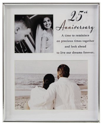 25th anniversary picture frame, anniversary picture frame