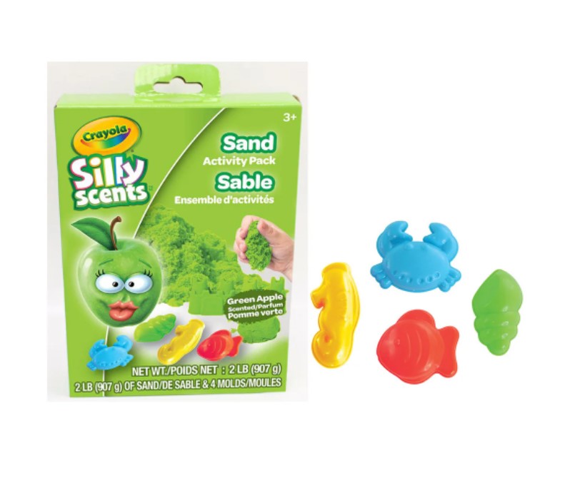 Crayola Silly Scents Play Sand, 60x1oz Tubs, 6 Bright Colors and Scents