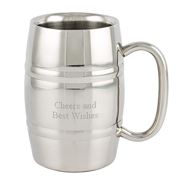 Stainless Steel Barrel Stein