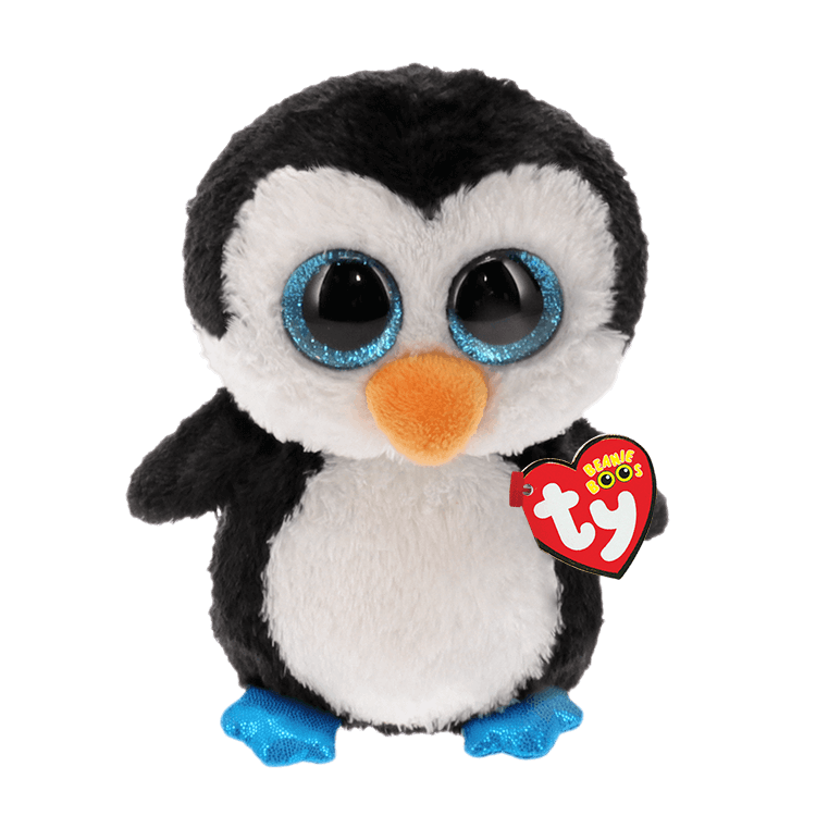 TY Plushie-Black and White Penguin Plush Toy - Waddles
