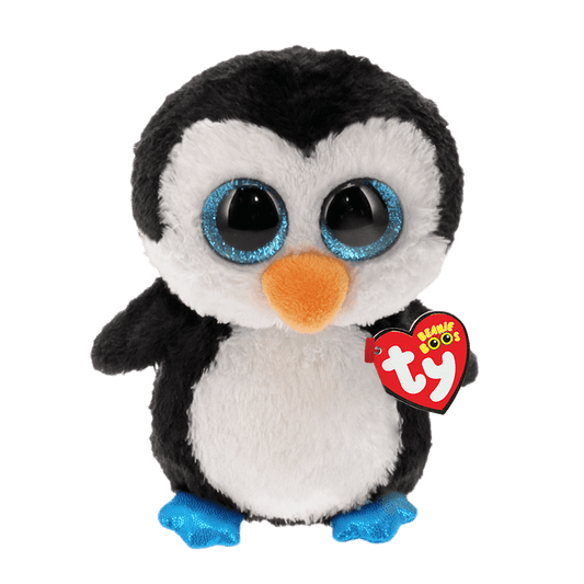 TY Plushie-Black and White Penguin Plush Toy - Waddles