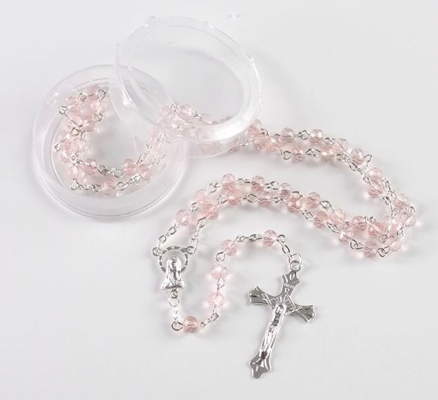 Pink Bead Rosary