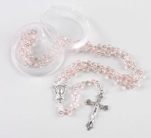Pink Bead Rosary