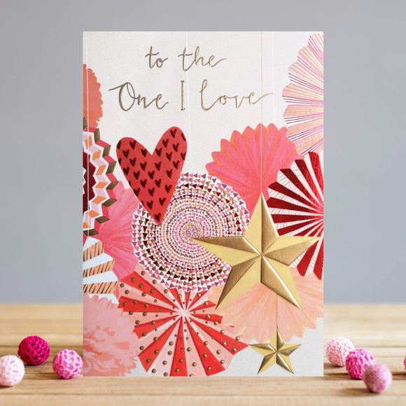 To The One I Love – Heart and Stars Card