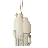 White Woodland Holy Family Dated Ornament