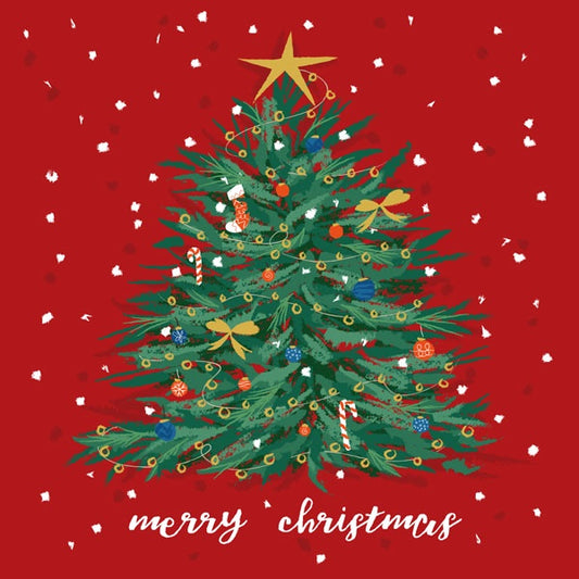 Merry Christmas Tree Christmas Card