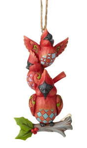 Stacked Cardinals Ornament