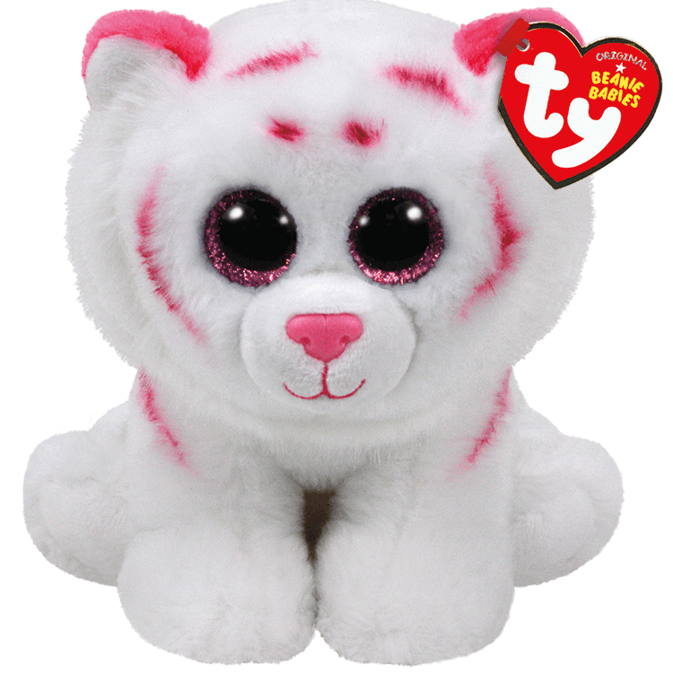 TY Plushie-Tabor Pink & White Tiger