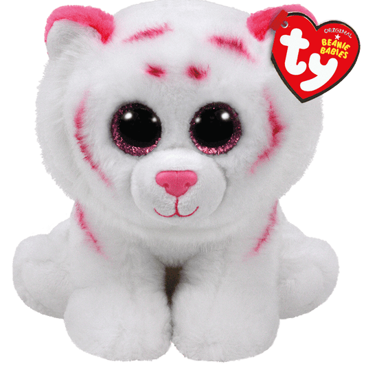 TY Plushie-Tabor Pink & White Tiger