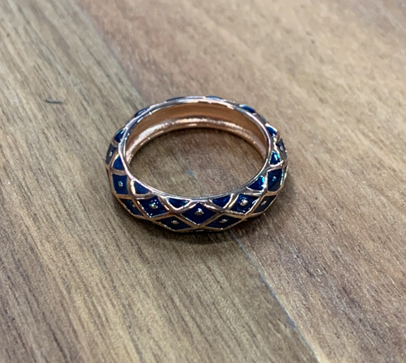 Stainless Steel Blue Ring