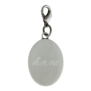 Pewtertone Oval Charm