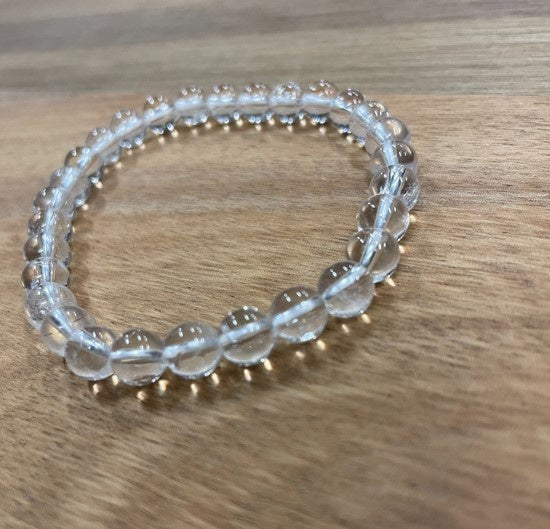 Crystal Quartz Bead Bracelet