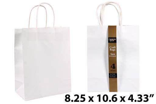 Large White Kraft Gift Bags