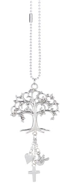 Silver Car Charm - Tree of Life
