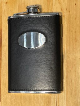 Leather Flask with Plaque
