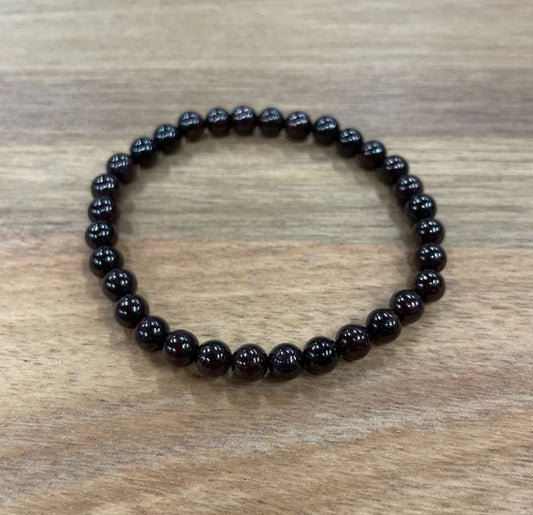 Garnet Bead Bracelet