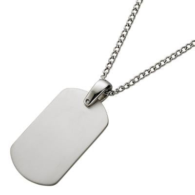 Stainless Steel Dog Tag Pendant with Chain