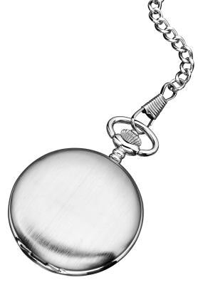 Quartz Pocket Watch - Plain Brushed Silver