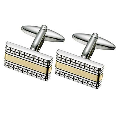 Metal Cuff Links - Silver and Gold