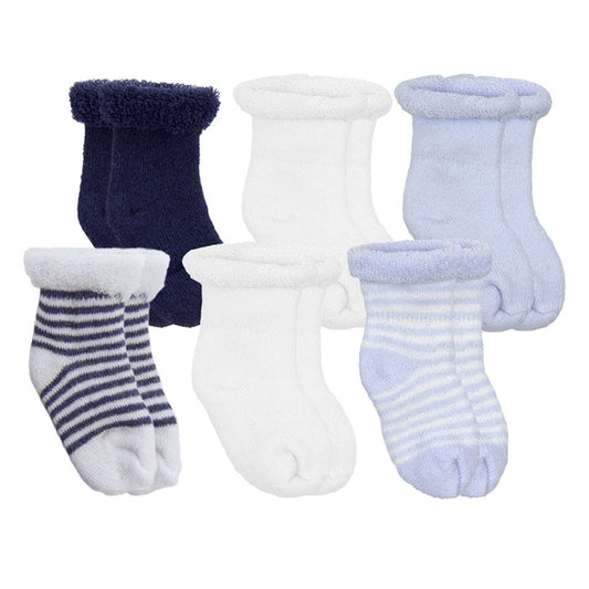 Kushies TerrySocks 6pk - Blue