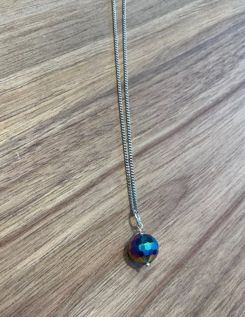 Colorful Disco Ball Necklace SLS