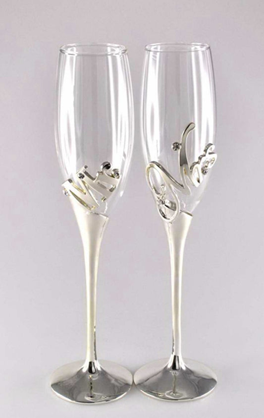 Mr. & Mrs. Champagne Flutes