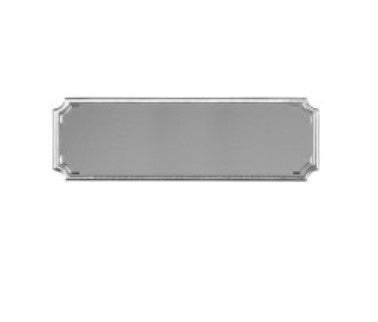 Silver Notched Plaque 2" x 5/8"