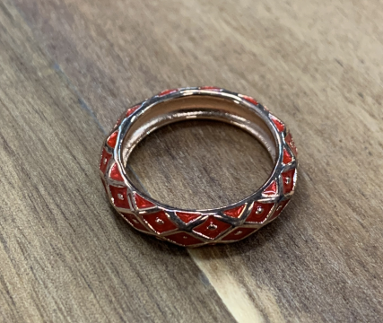 Red Stainless Steel Ring