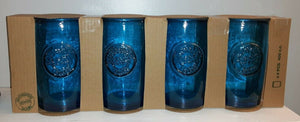 Blue Recycled Glasses,  4 Pack