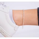 Silver Fancy Chain Assorted Bead&Snake Anklet