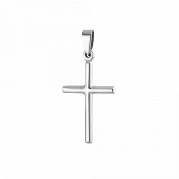 Sterling Silver Plain Cross Pendant w/ 18" chain