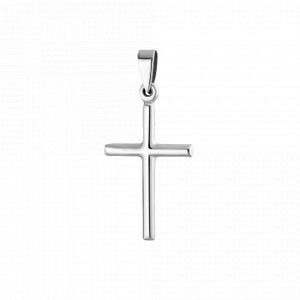 Sterling Silver Plain Cross Pendant w/ 18" chain