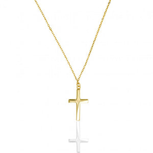 Sterling Silver Flat Cross Necklace