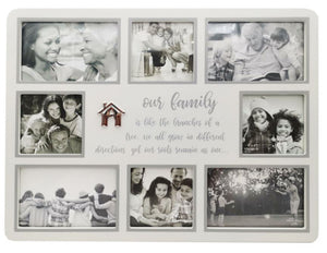 "Our Family" White 8 Opening Collage Frame
