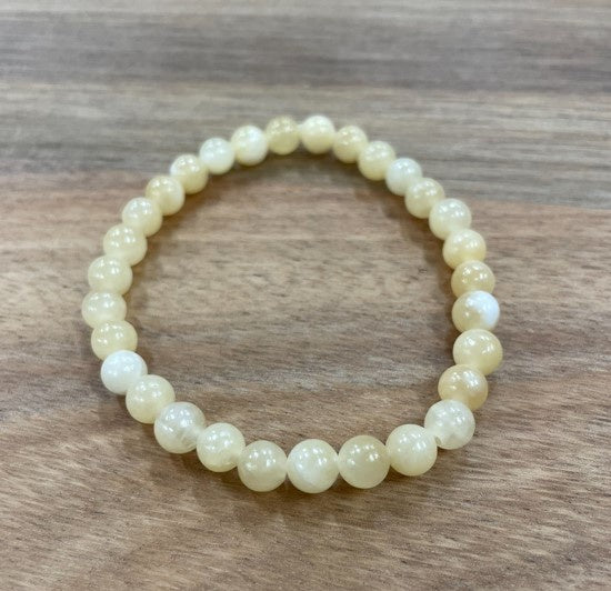 Yellow Jade Bead Bracelet